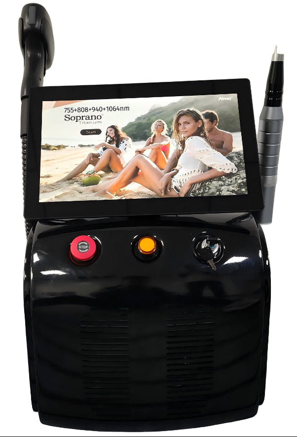 EQUIPO PROFESIONAL DE DEPILACIÓN LASER 4 ONDAS 2 EN 1 (TRATAMIENTOS HOLLYWOOD PEEL & DEPILACIÓN).