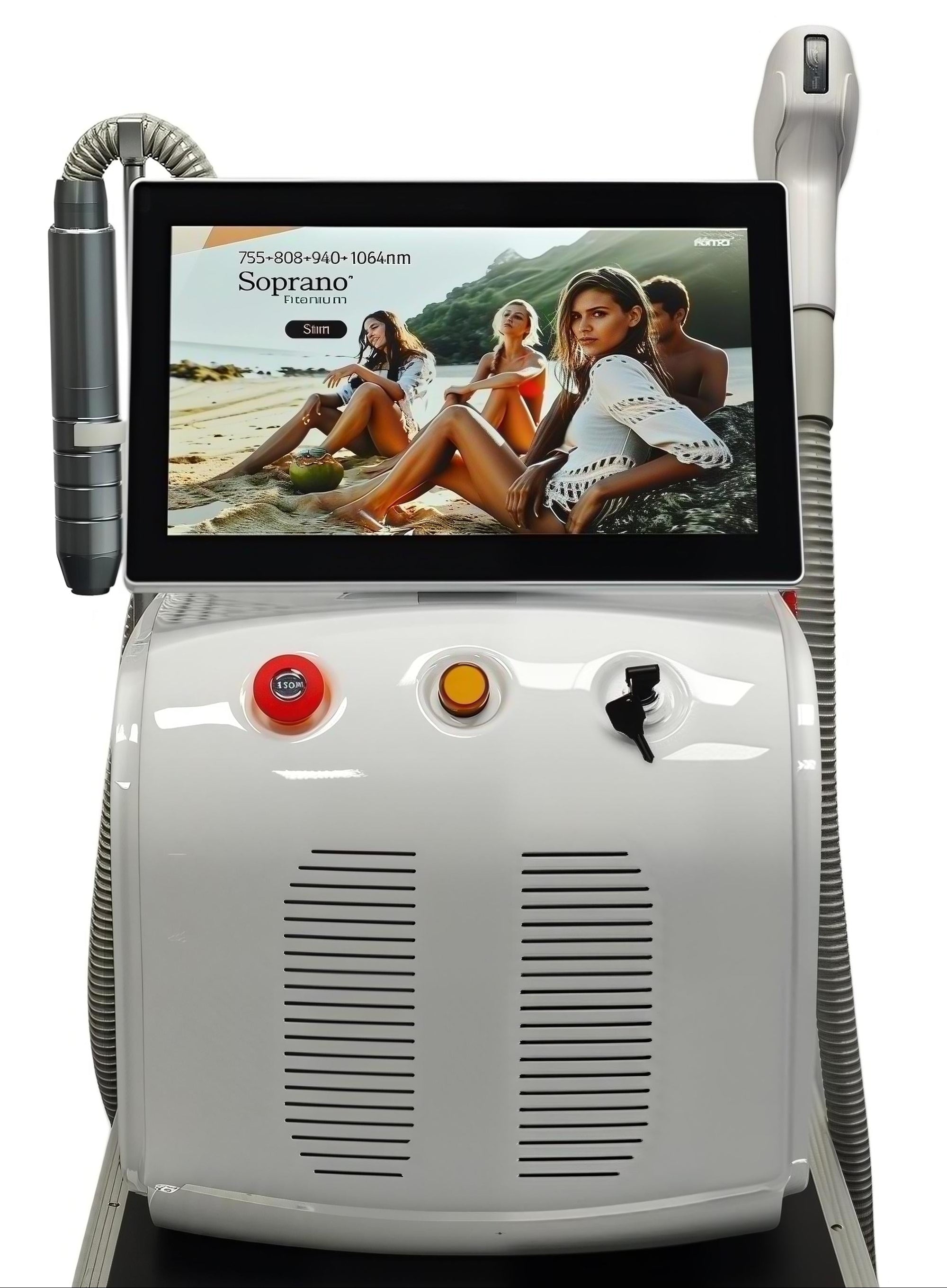 EQUIPO PROFESIONAL DE DEPILACIÓN LASER 4 ONDAS 2 EN 1 (TRATAMIENTOS HOLLYWOOD PEEL & DEPILACIÓN).